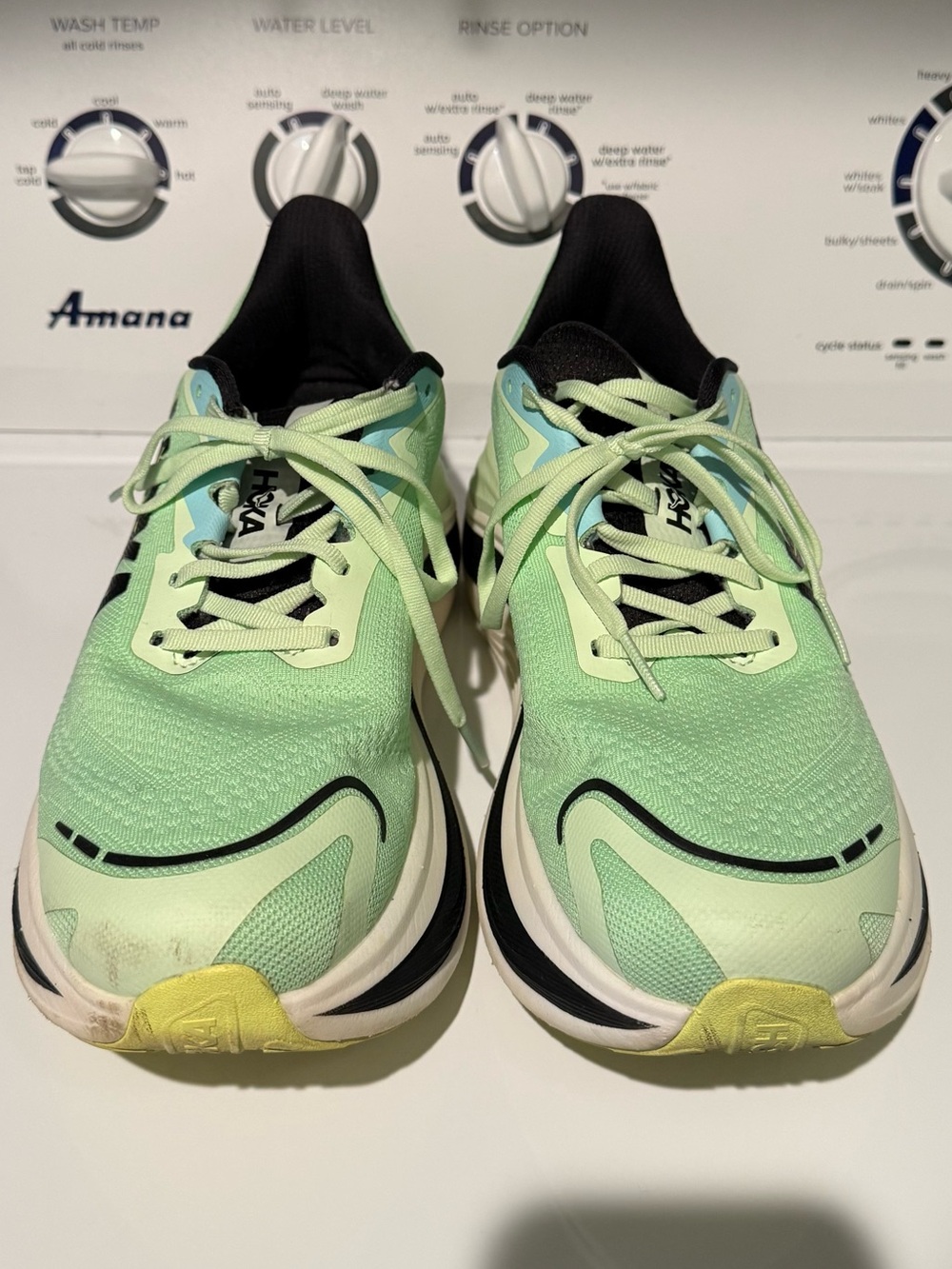 EUC HOKA Skyward X green and yellow sneakers Men’s 10.5D (Regular width)